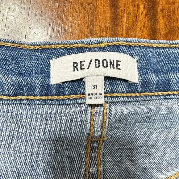 NWT RE/DONE Originals 90s High Rise Ankle Crop Jeans Medium Blue Women 31 - Picture 4 of 11